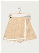 Short falda estampado borlas