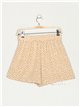 Short falda estampado borlas