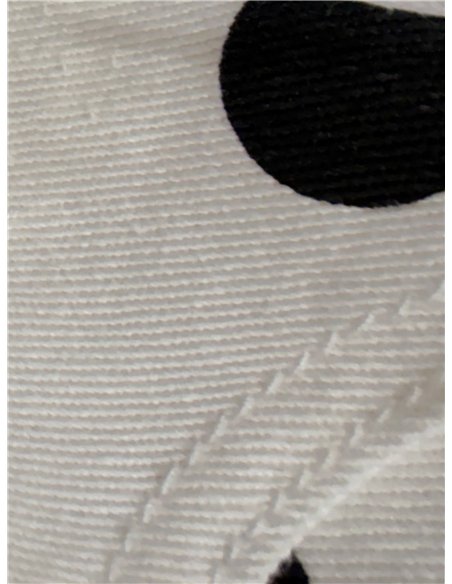 Pantalón vaquero barrel de lunares negros