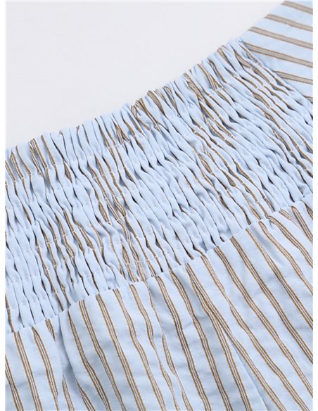 Short de rayas con botones laterales