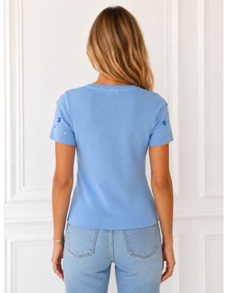 Top cropped punto joya
