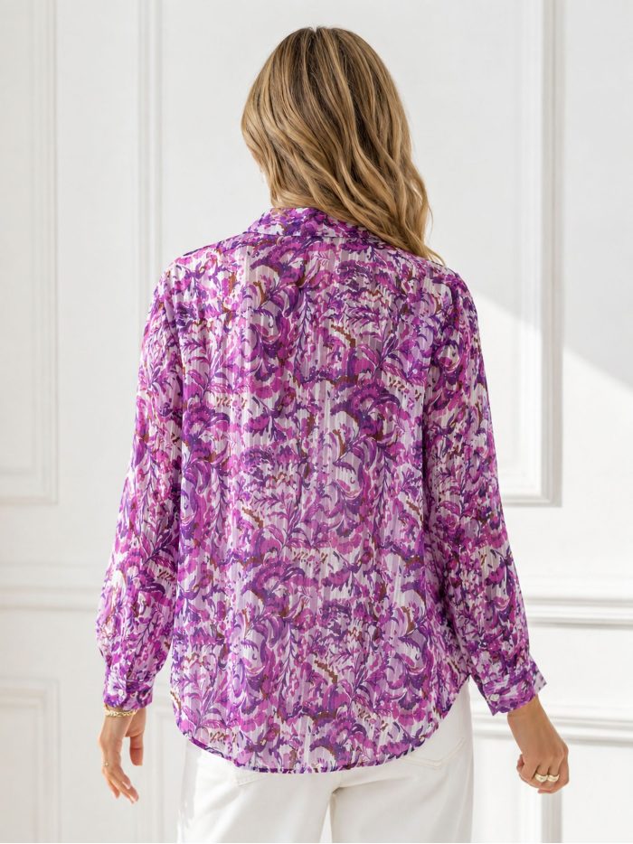 Camisa estampada efecto seda