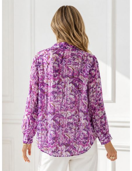 Camisa estampada efecto seda