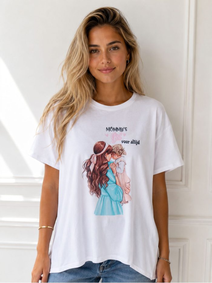 Camiseta amplia estampada