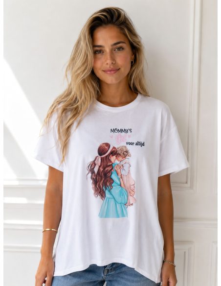 Camiseta amplia estampada