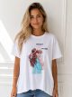 Camiseta amplia estampada