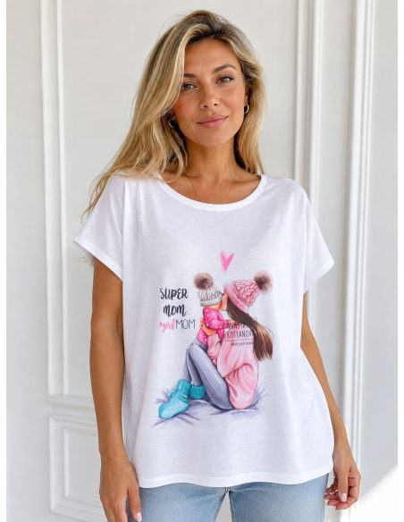 Camiseta amplia estampada