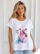 Camiseta amplia estampada