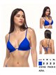 Top bikini triangular con volante