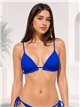 Top bikini triangular con volante