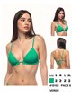 Top bikini triangular con volante