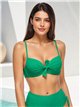 Top bikini con lazo delantero