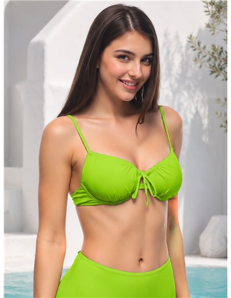 Top bikini con lazada frontal