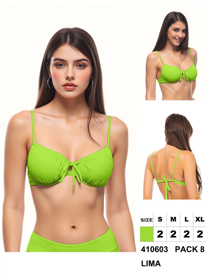 Top bikini con lazada frontal