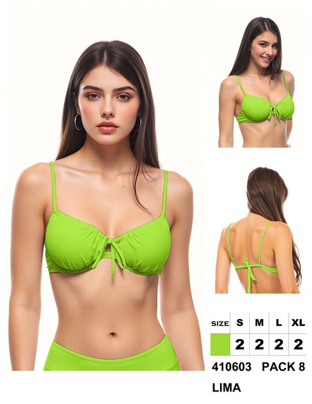 Top bikini con lazada frontal