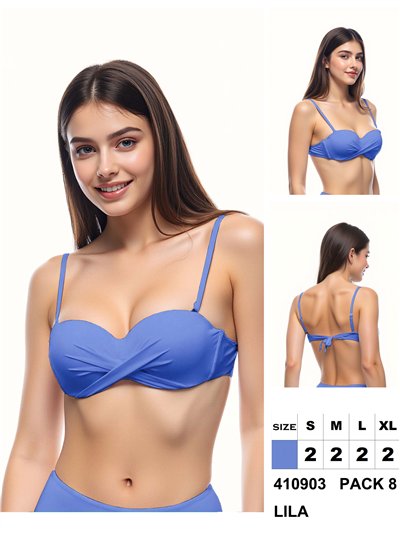 Top bikini bandeau cruzado 2