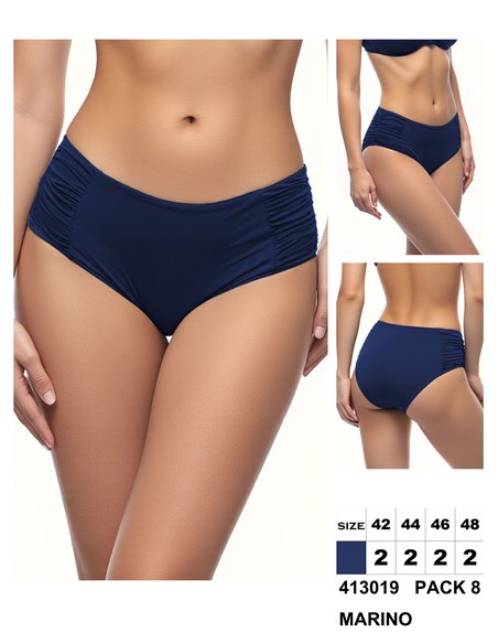 Braguita bikini alta con laterales fruncidos