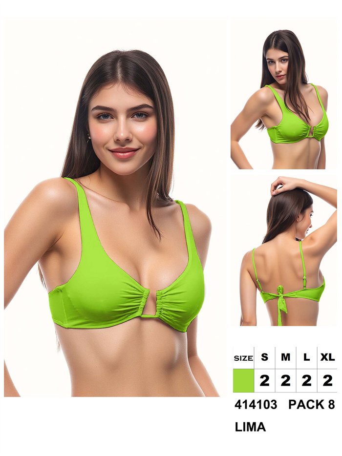 Top bikini con abertura