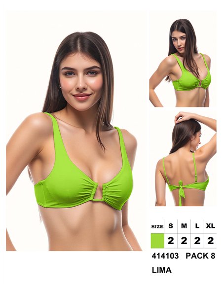 Top bikini con abertura