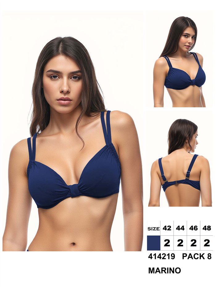 Top bikini fruncido