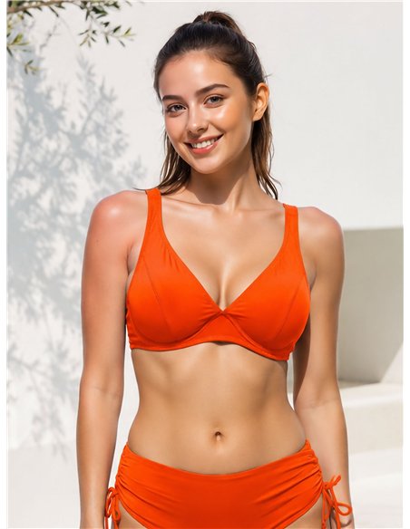 Top bikini escote pico