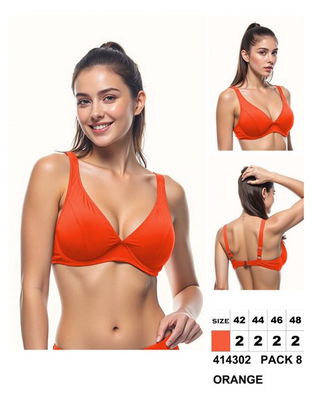 Top bikini escote pico