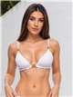 Top bikini triángulo con abalorios