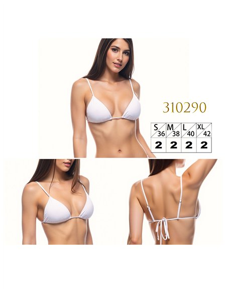 Top bikini triángulo liso