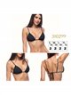 Top bikini triángulo liso