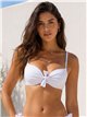 Top bikini bandeau con lazo central