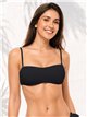 Top bikini bandeau fruncido