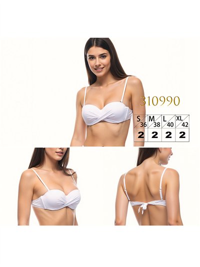 Top bikini bandeau cruzado 2