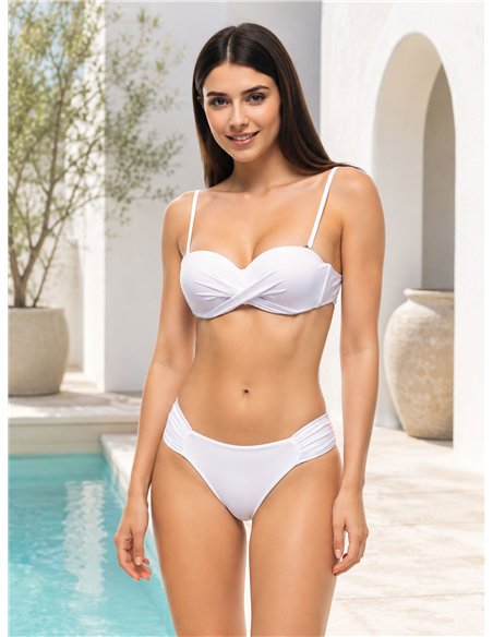 Top bikini bandeau cruzado