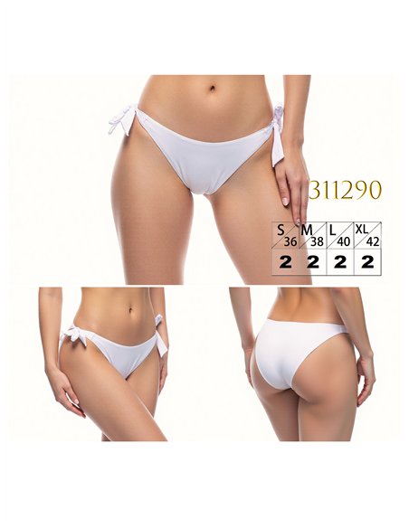 Braguita bikini lisa con lazadas