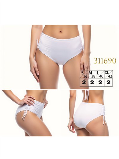 Braguita bikini alta con frunce lateral 2