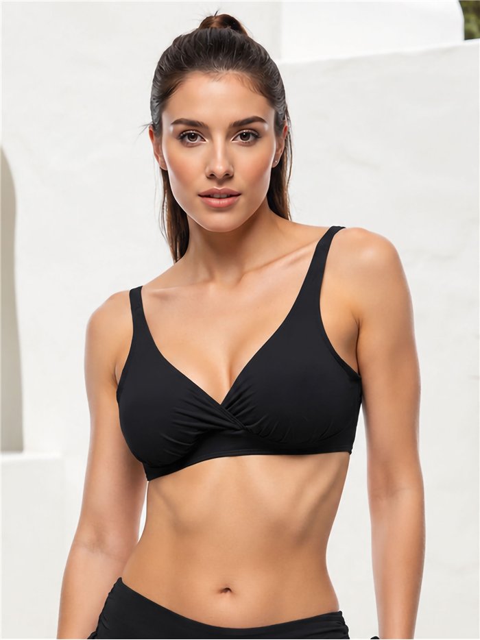 Haut de bikini croisé grande taille