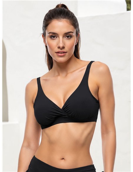 Haut de bikini croisé grande taille