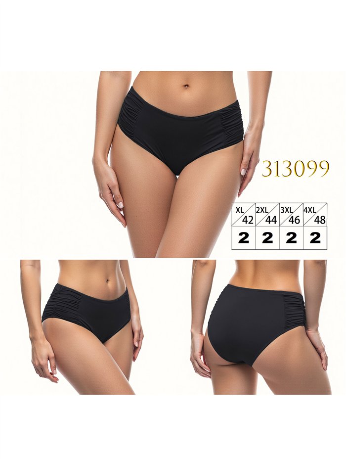 Braguita bikini alta talla grande fruncida