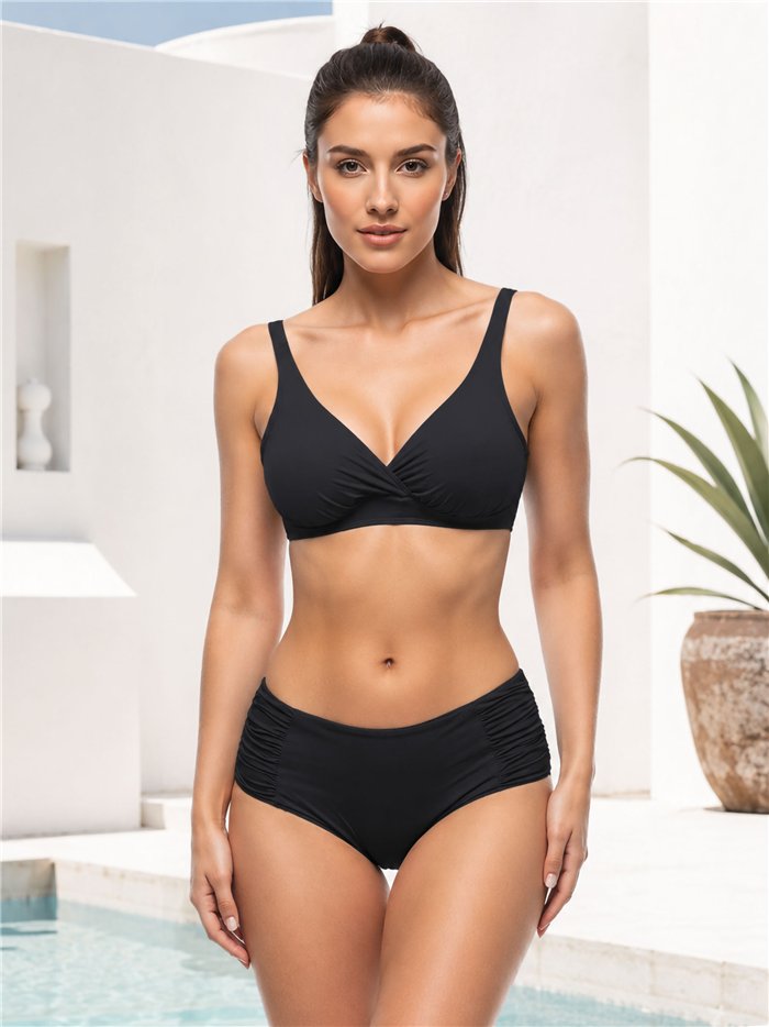Braguita bikini alta talla grande fruncida