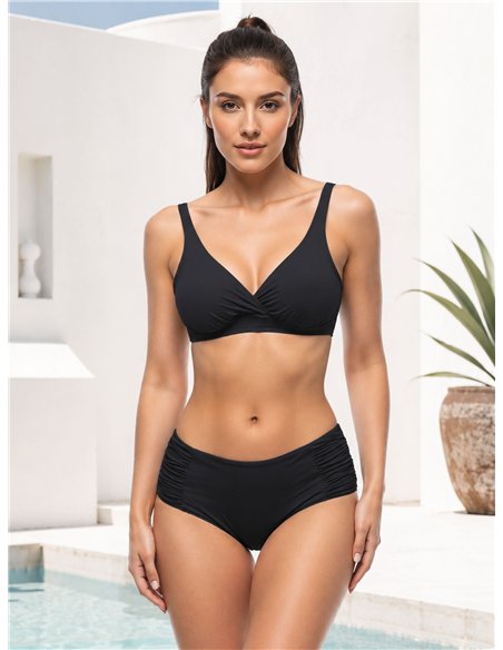 Braguita bikini alta talla grande fruncida