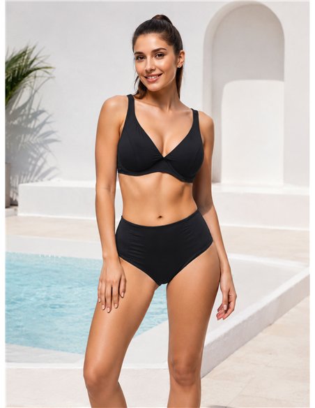 Bikini-Oberteil in Übergröße mit V-Ausschnitt