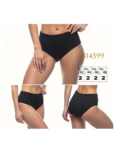 Braguita bikini alta talla grande con lateral fruncido