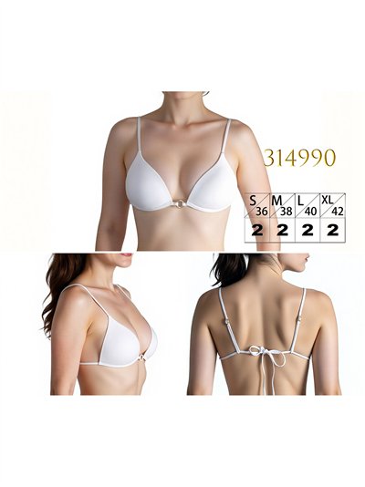 Top bikini triangular con aro central 2