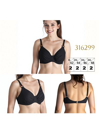 Top bikini con aros dorados talla grande 2