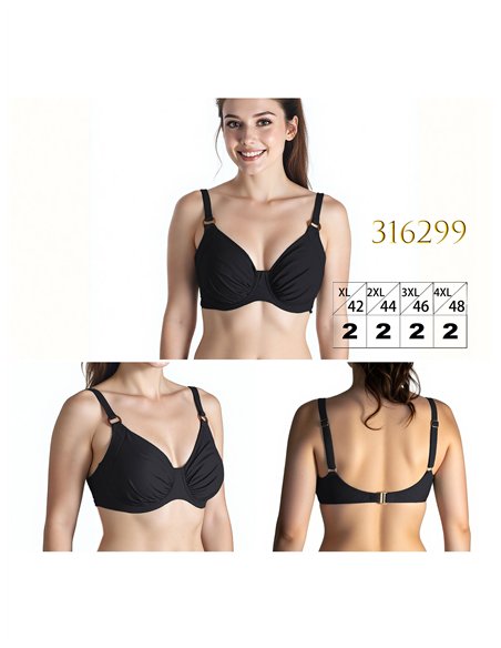 Top bikini con aros dorados talla grande