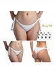 Braguita bikini con ribete dorado
