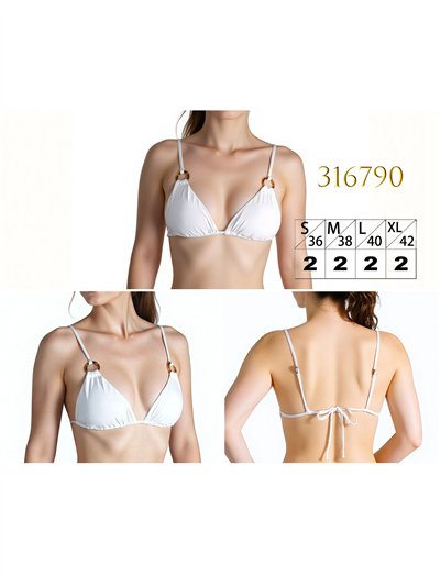 Top bikini triángulo con aros 2