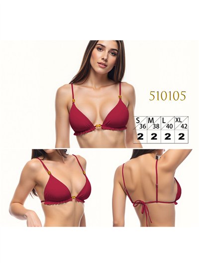 Top bikini triángulo con volante 2