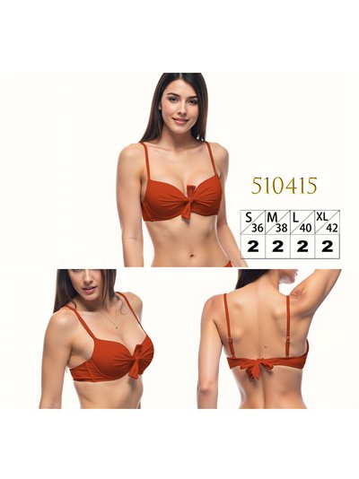 Top bikini con nudo central 2