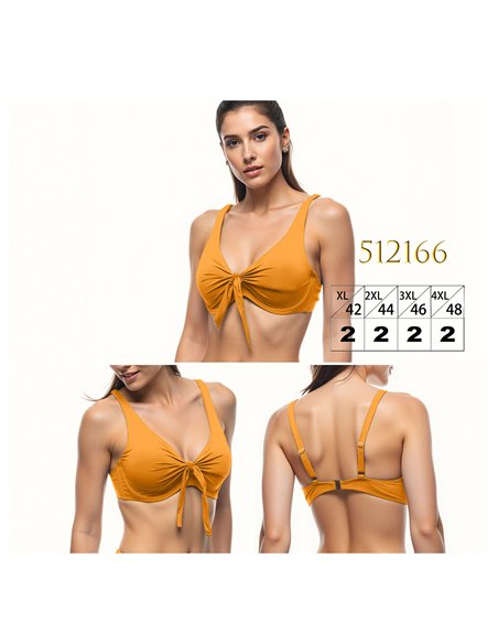 Top bikini talla grande con nudo